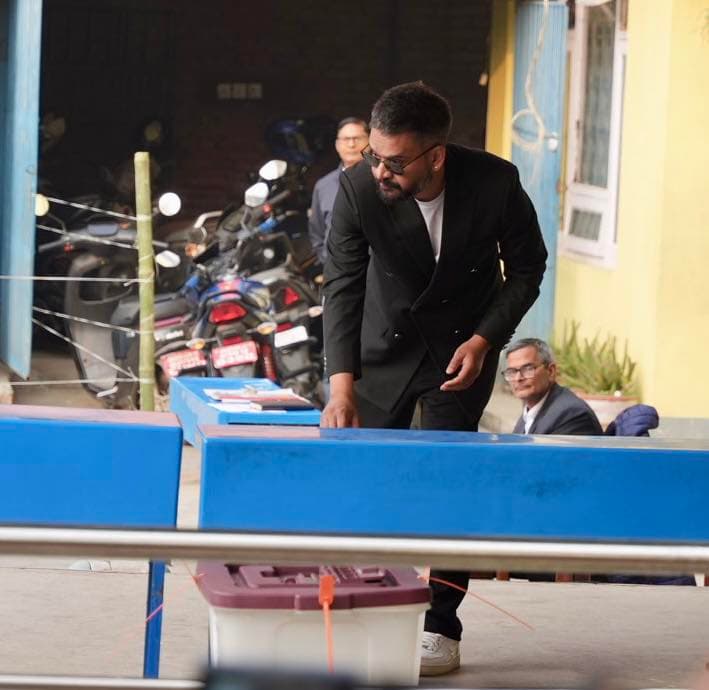 High-Stakes Face-off: Balen Shah Boards Heli for Jhapa After Voting in Capital